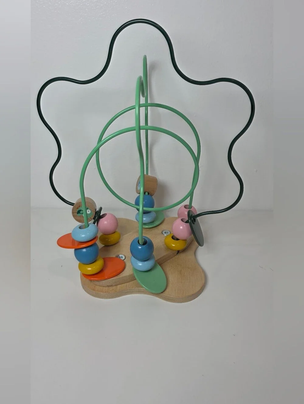 IKEA UPPSTA Multicolor Bead Maze Children’s Toy Montessori Play Wood Base